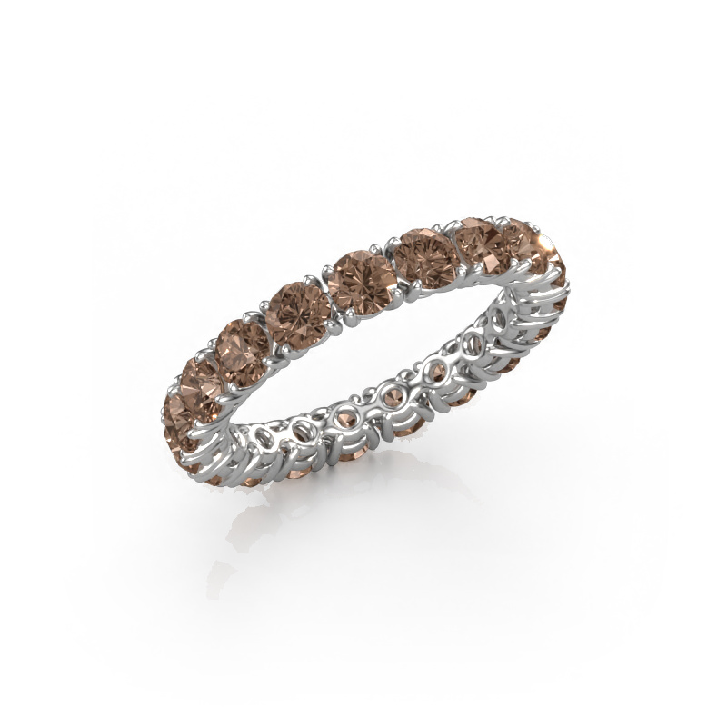 Afbeelding van Aanschuifring Vivienne 3.4 585 witgoud Bruine diamant 2.700 crt