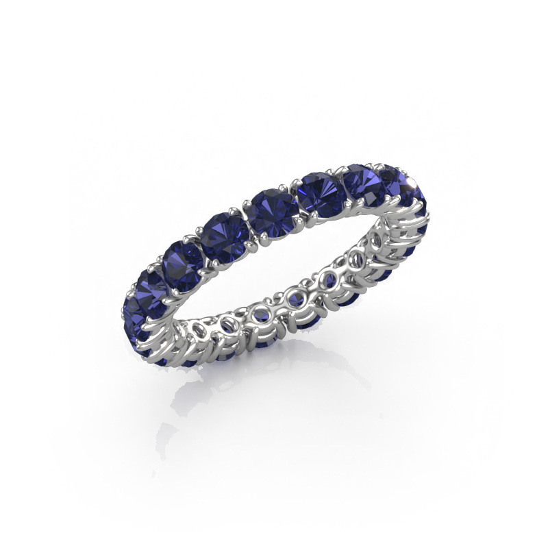 Image of Stackable ring Vivienne 3.4 585 white gold Sapphire 3.4 mm