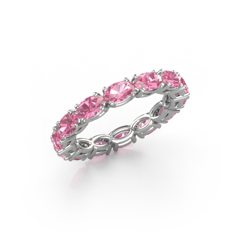 Bild von Ring Vivienne OVL 5x3 585 Weißgold Pink Saphir 5x3 mm