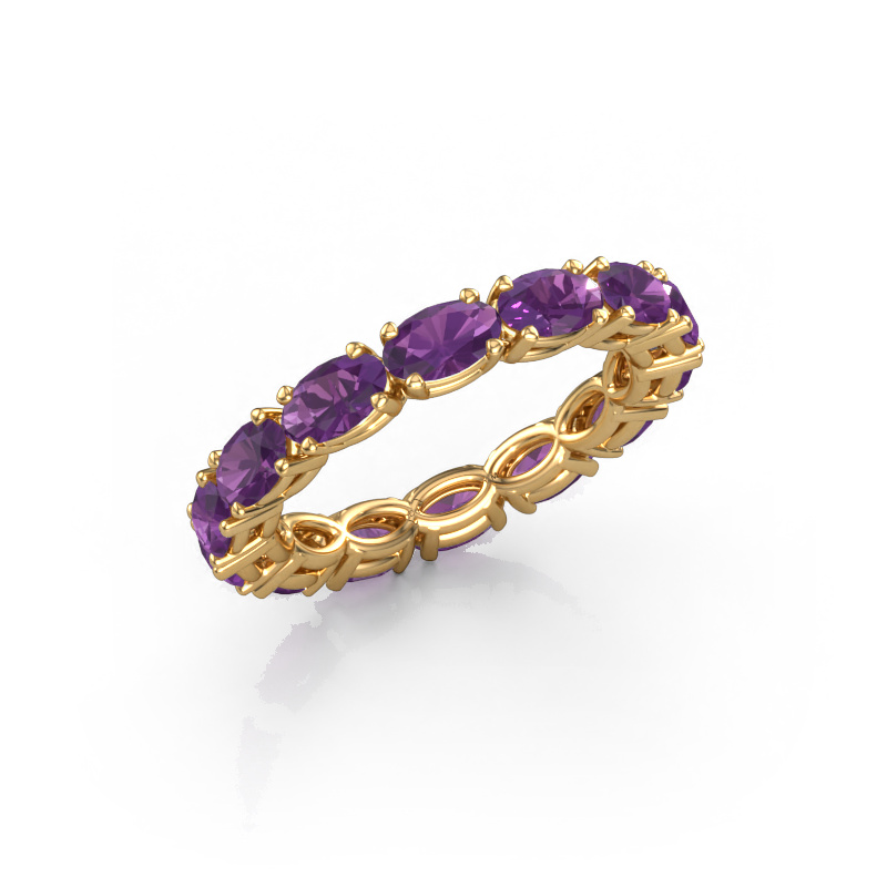 Image of Ring Vivienne OVL 5x3 585 gold Amethyst 5x3 mm