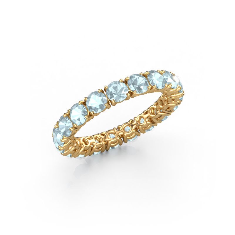 Bild von Vorsteckring Vivienne 3.4 585 Gold Aquamarin 3.4 mm
