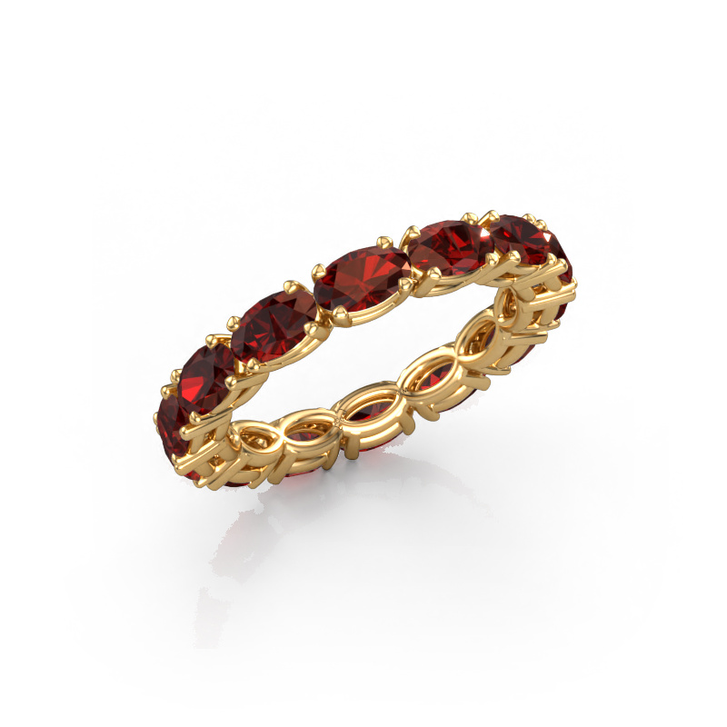 Bild von Ring Vivienne OVL 5x3 585 Gold Granat 5x3 mm