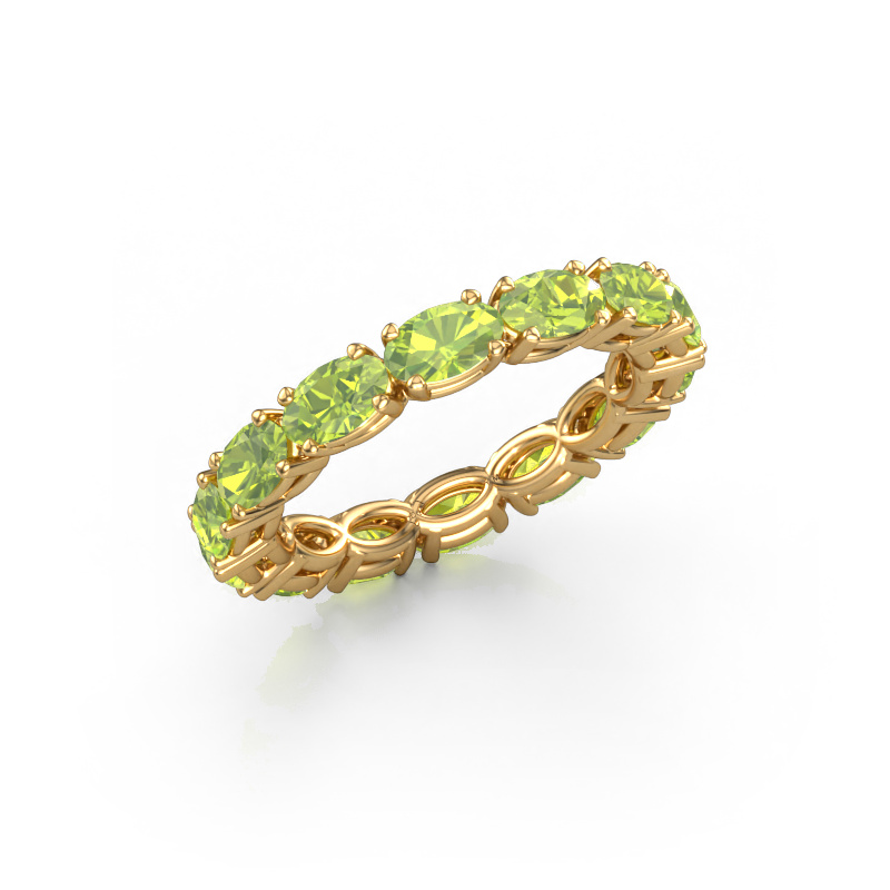 Bild von Ring Vivienne OVL 5x3 585 Gold Peridot 5x3 mm