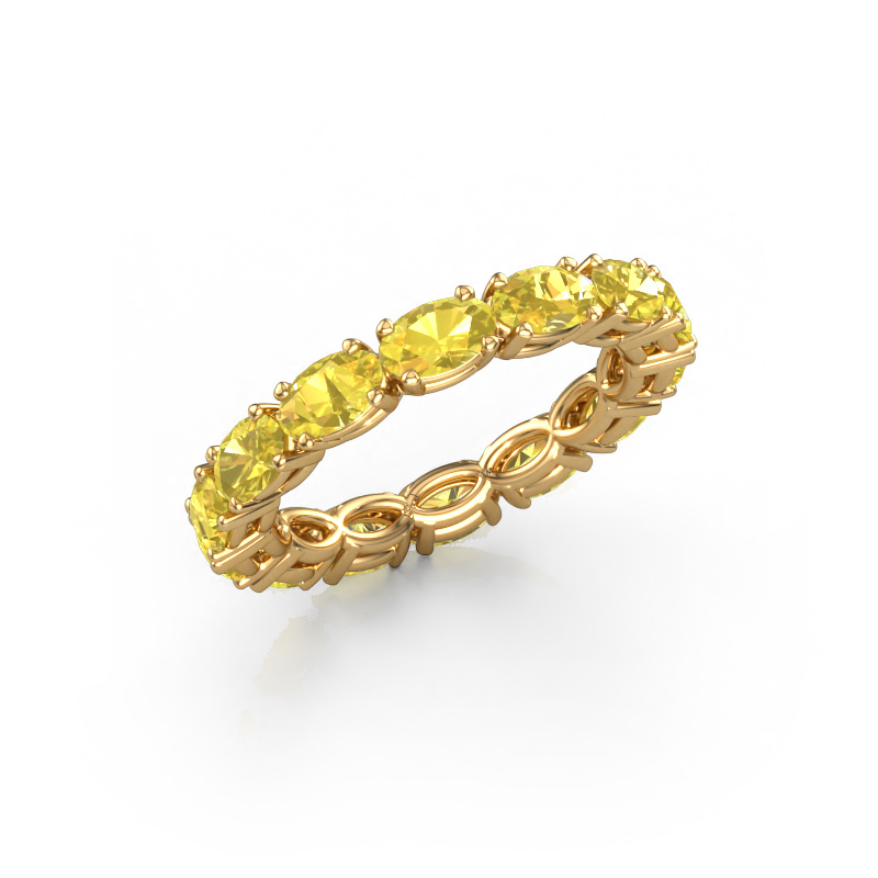Image de Bague Vivienne OVL 5x3 585 or jaune Saphir jaune 5x3 mm