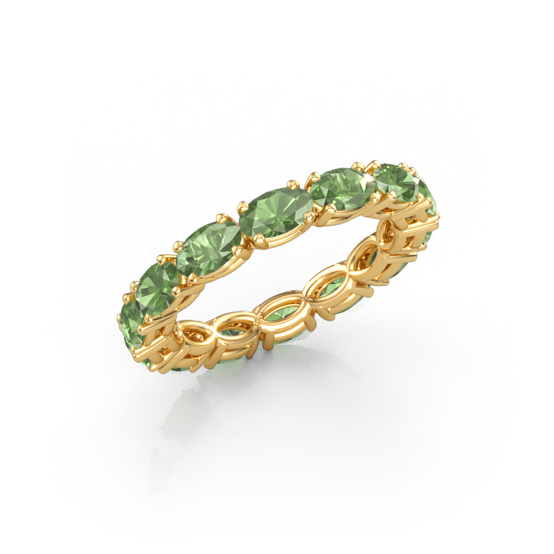 Bild von Ring Vivienne OVL 5x3 585 Gold Turmalin grün 5x3 mm