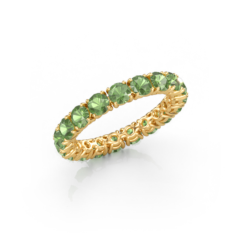 Bild von Vorsteckring Vivienne 3.4 585 Gold Turmalin grün 3.4 mm