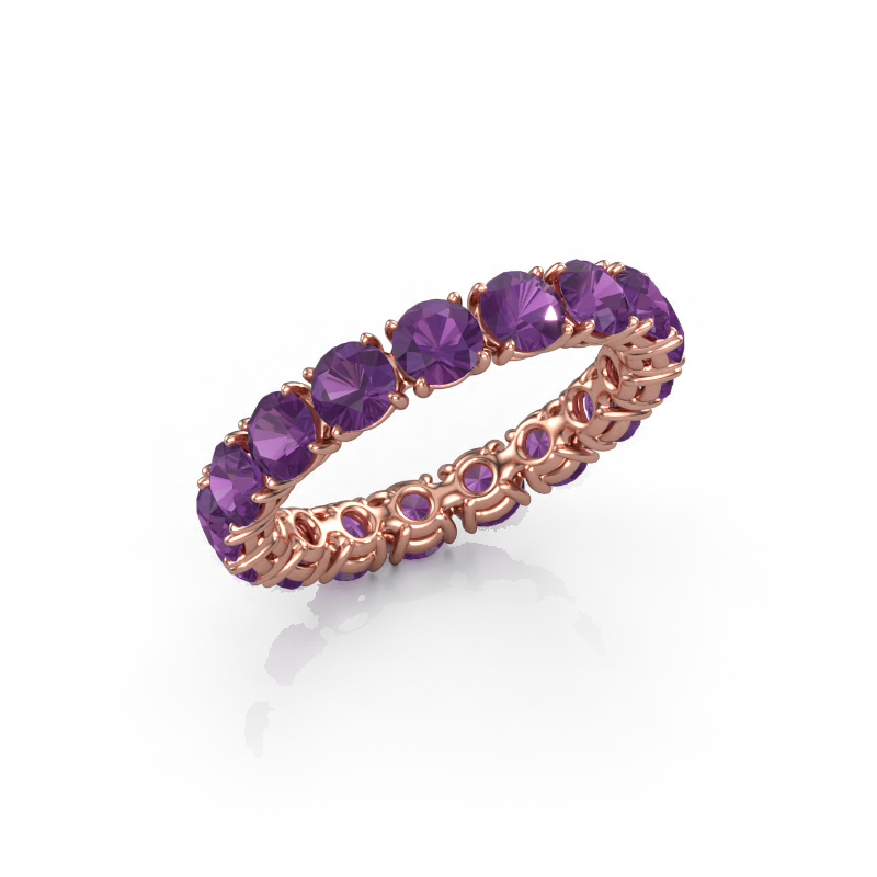 Image of Stackable ring Vivienne 3.7 585 rose gold Amethyst 3.7 mm