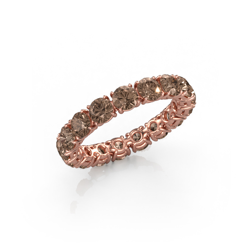 Image of Stackable ring Vivienne 3.7 585 rose gold Brown diamond 3.40 crt