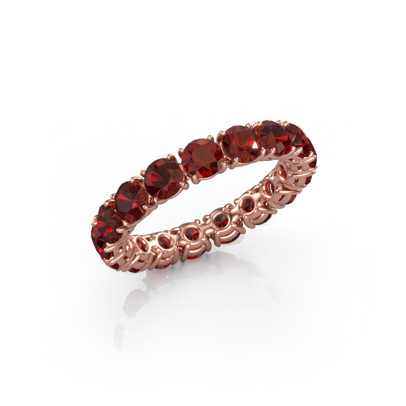 Image of Stackable ring Vivienne 3.7 585 rose gold Garnet 3.7 mm