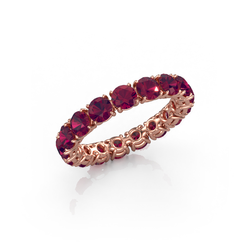 Image of Stackable ring Vivienne 3.7 585 rose gold Rhodolite 3.7 mm