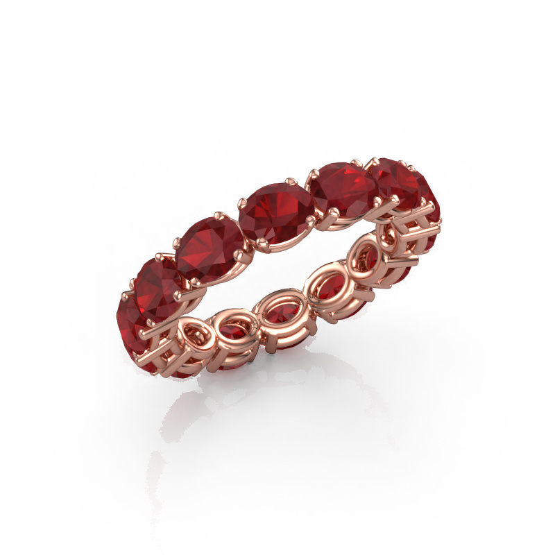 Image of Ring Vivienne OVL 5x4 585 rose gold Ruby 5x4 mm