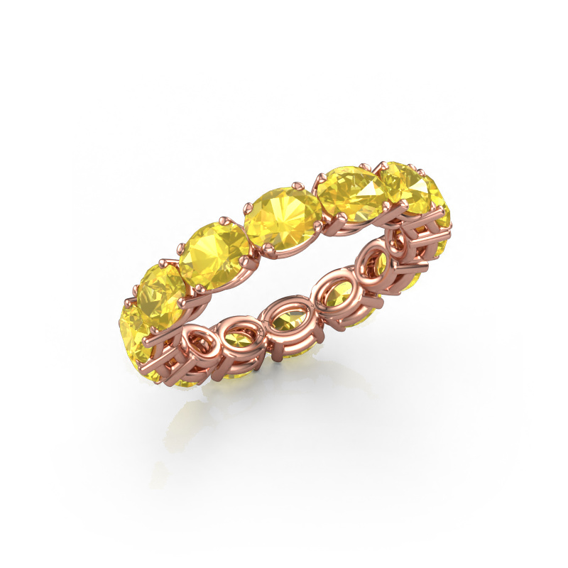 Image of Ring Vivienne OVL 5x4 585 rose gold Yellow sapphire 5x4 mm