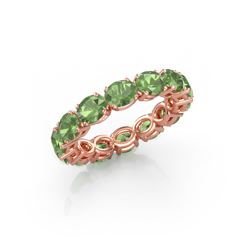 Afbeelding van Ring Vivienne OVL 5x4 585 rosé goud Toermalijn groen 5x4 mm