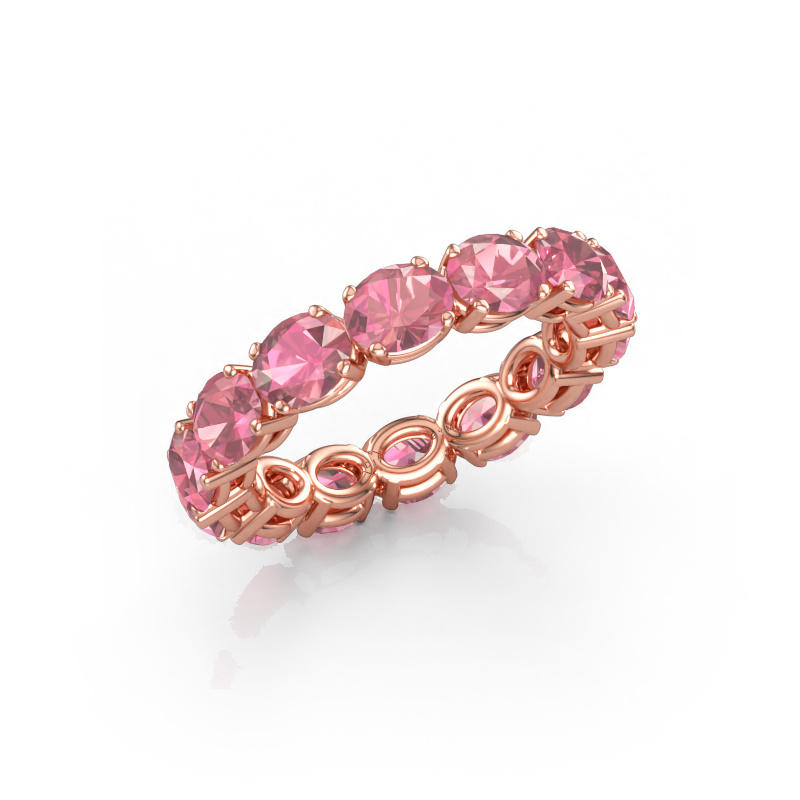 Image of Ring Vivienne OVL 5x4 585 rose gold Tourmaline pink 5x4 mm