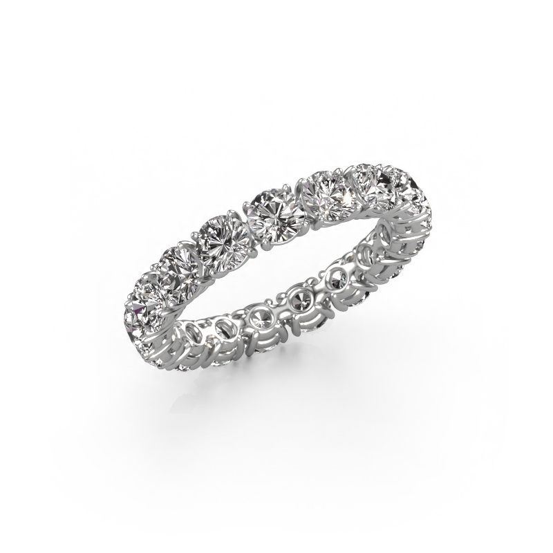 Image de Bague superposable Vivienne 3.7 585 or blanc Diamant synthétique 3.40 crt