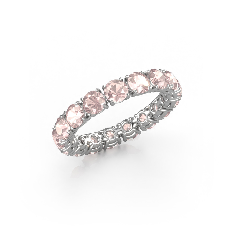 Image of Stackable ring Vivienne 3.7 585 white gold Morganite champagne 3.7 mm