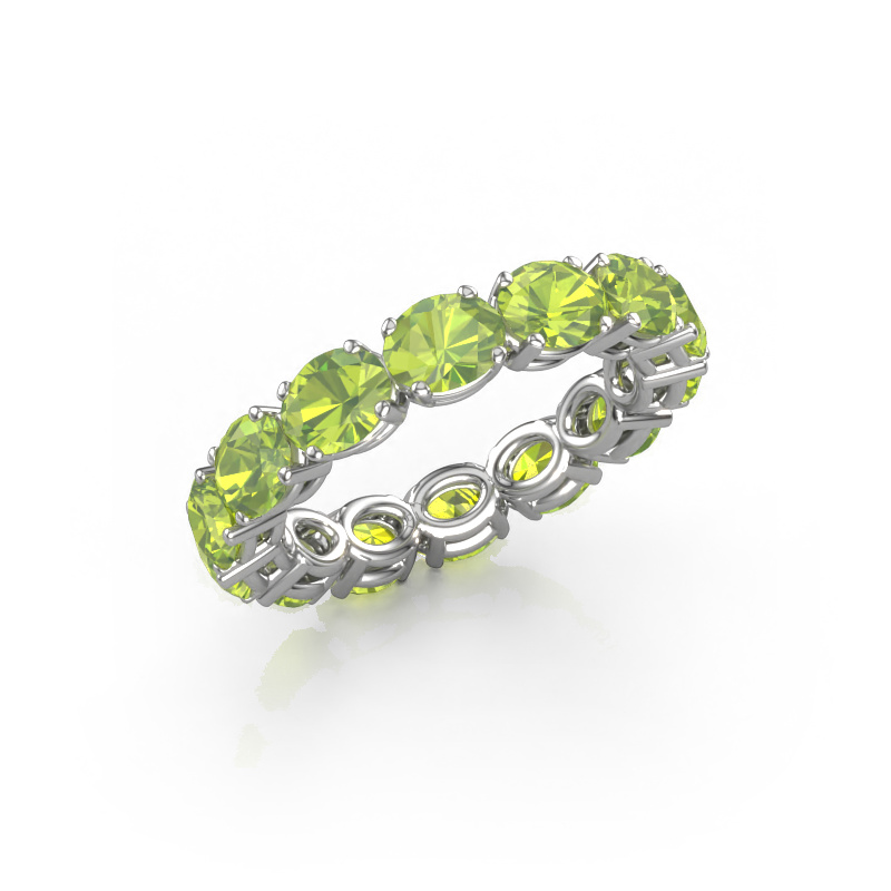 Image of Ring Vivienne OVL 5x4 585 white gold Peridot 5x4 mm