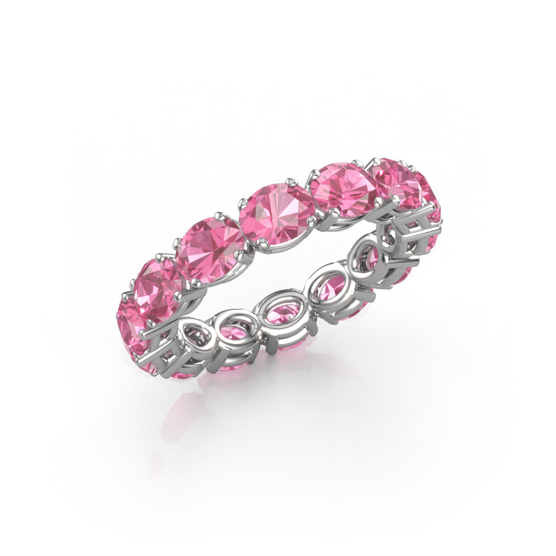 Bild von Ring Vivienne OVL 5x4 585 Weißgold Pink Saphir 5x4 mm