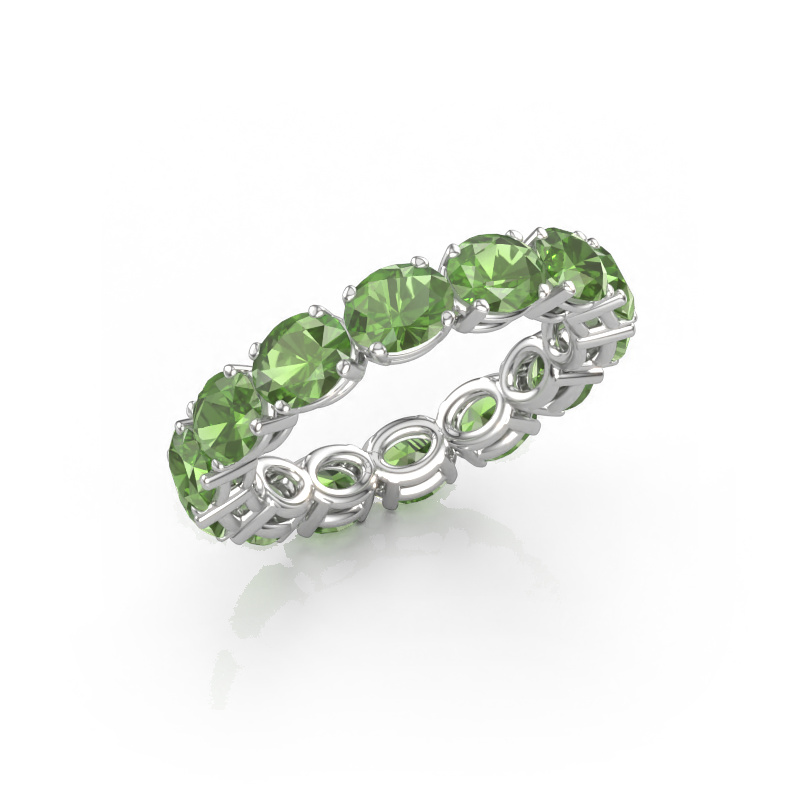 Afbeelding van Ring Vivienne OVL 5x4 585 witgoud Toermalijn groen 5x4 mm