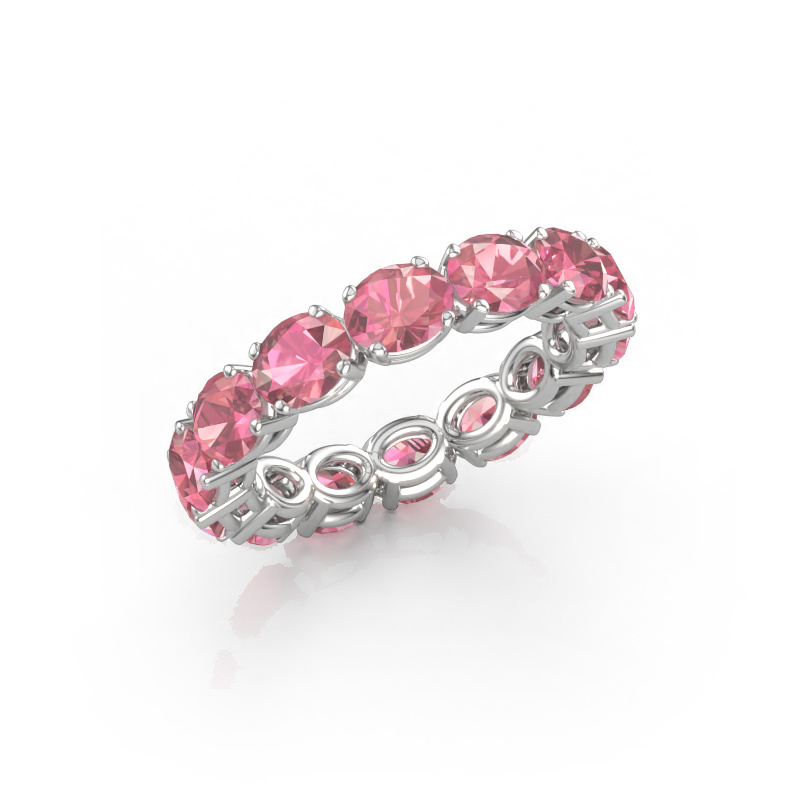 Immagine di Anello Vivienne OVL 5x4 585 oro bianco Tormalina rosa 5x4 mm