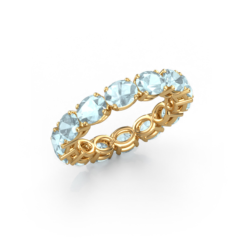 Image of Ring Vivienne OVL 5x4 585 gold Aquamarine 5x4 mm