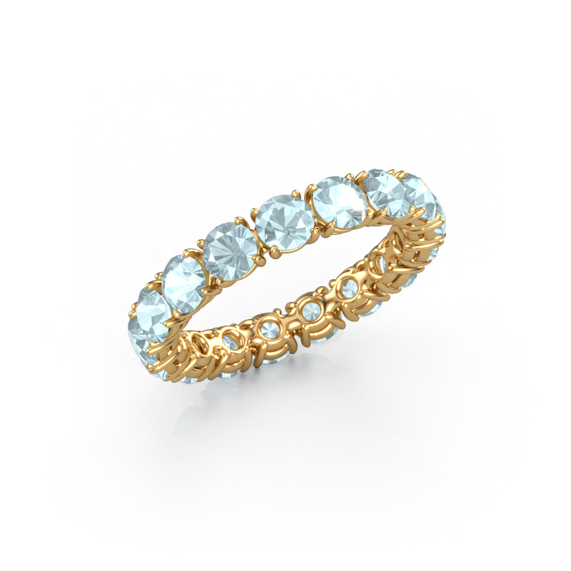 Image of Stackable ring Vivienne 3.7 585 gold Aquamarine 3.7 mm