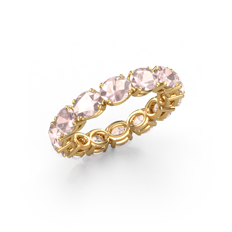 Image of Ring Vivienne OVL 5x4 585 gold Morganite champagne 5x4 mm