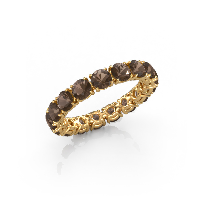 Image of Stackable ring Vivienne 3.7 585 gold Smokey quartz 3.7 mm