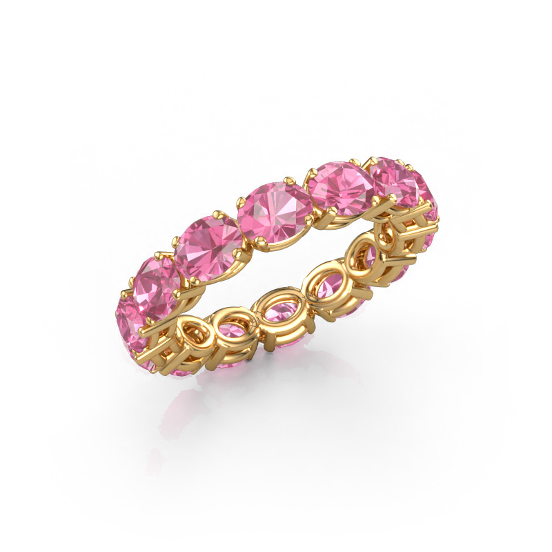 Image de Bague Vivienne OVL 5x4 585 or jaune Saphir rose 5x4 mm