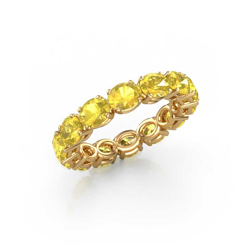 Image of Ring Vivienne OVL 5x4 585 gold Yellow sapphire 5x4 mm