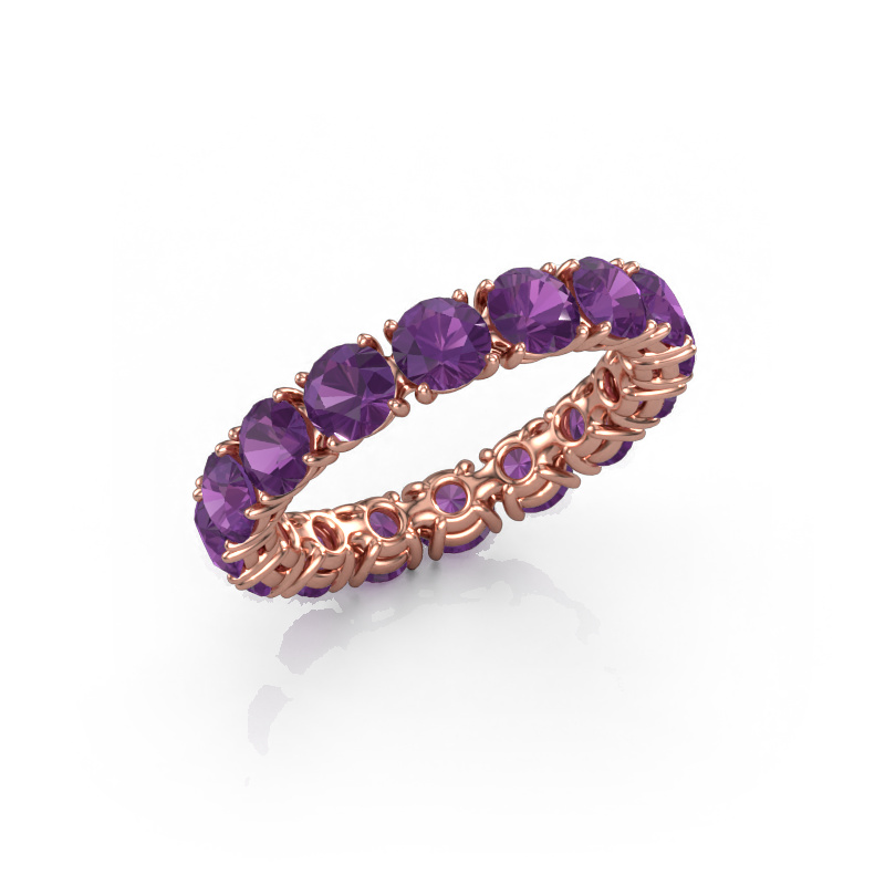 Image of Stackable ring Vivienne 4.0 585 rose gold Amethyst 4 mm