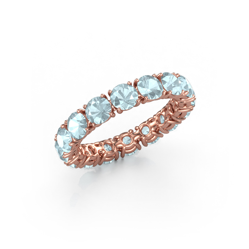 Bild von Vorsteckring Vivienne 4.0 585 Roségold Aquamarin 4 mm