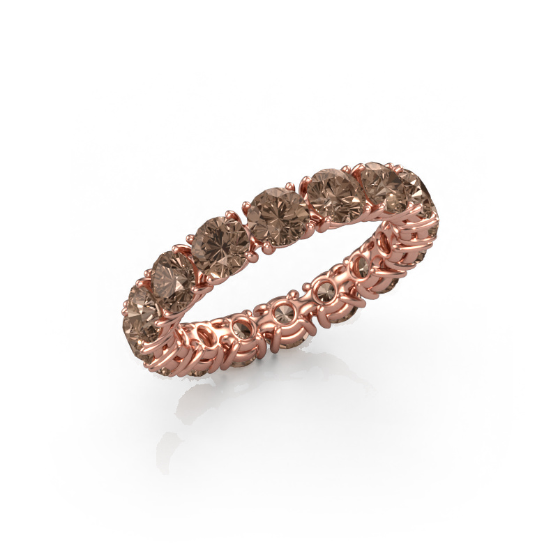 Afbeelding van Aanschuifring Vivienne 4.0 585 rosé goud Bruine diamant 4.00 crt