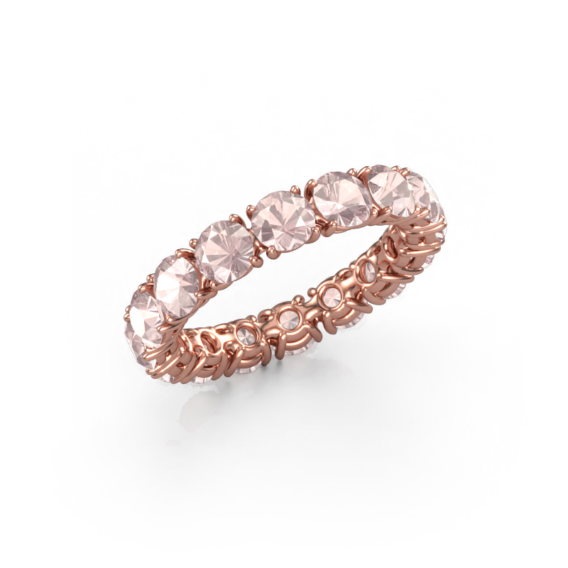 Image of Stackable ring Vivienne 4.0 585 rose gold Morganite champagne 4 mm
