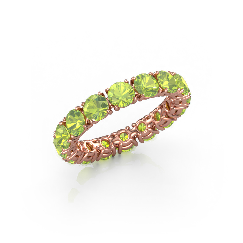 Image of Stackable ring Vivienne 4.0 585 rose gold Peridot 4 mm