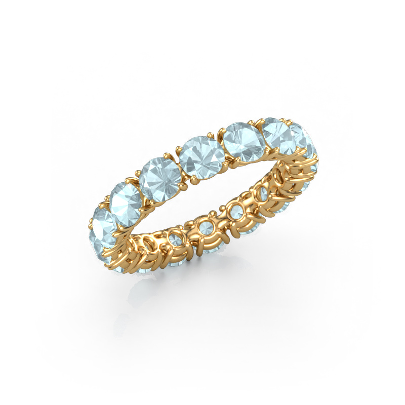 Image of Stackable ring Vivienne 4.0 585 gold Aquamarine 4 mm