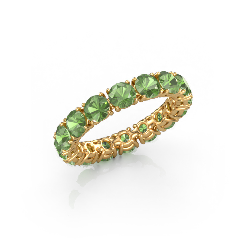 Image of Stackable ring Vivienne 4.0 585 gold Tourmaline green 4 mm