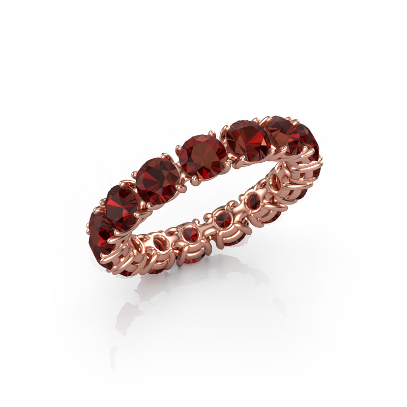 Image of Ring Vivienne 4.2 585 rose gold Garnet 4.2 mm