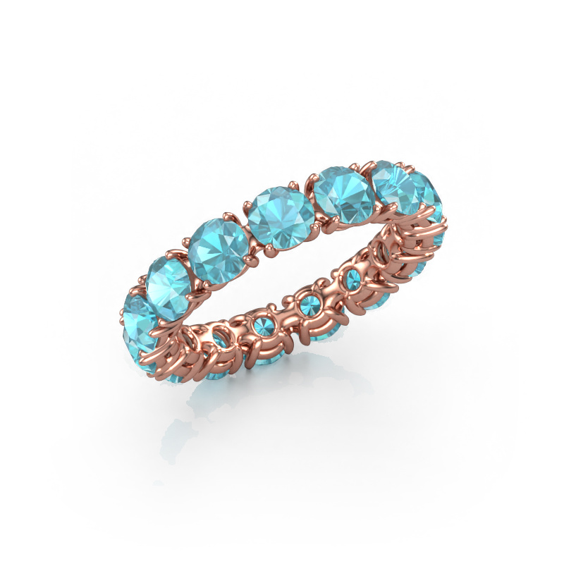 Image of Ring Vivienne 4.2 585 rose gold Blue topaz 4.2 mm