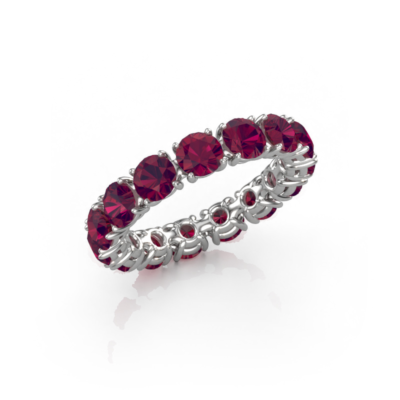 Image of Ring Vivienne 4.2 585 white gold Rhodolite 4.2 mm