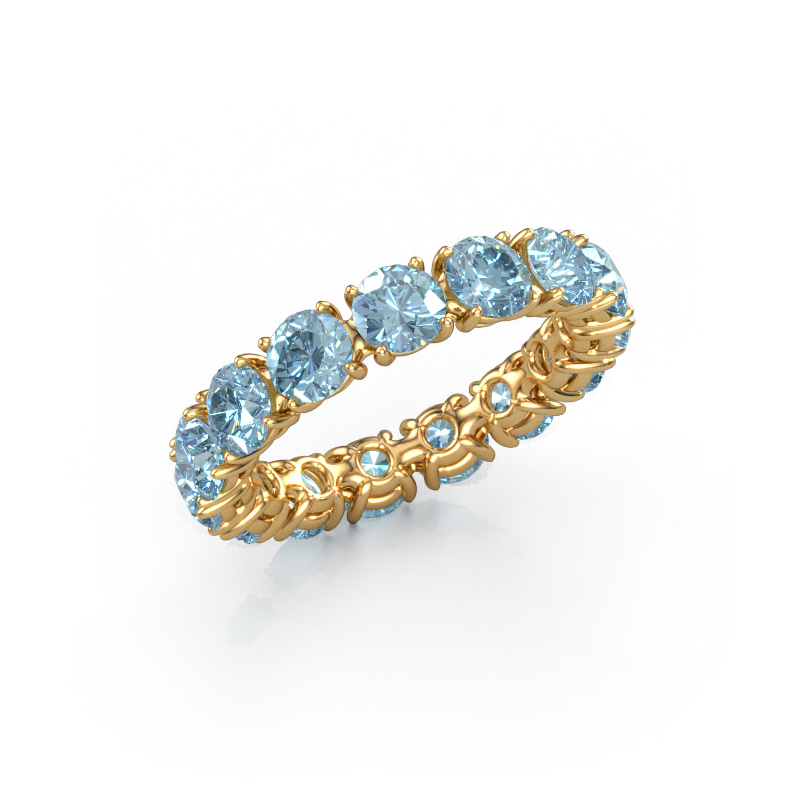 Image of Ring Vivienne 4.2 585 gold Blue lab grown diamond 4.2 mm