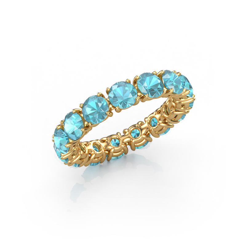 Image of Ring Vivienne 4.2 585 gold Blue topaz 4.2 mm