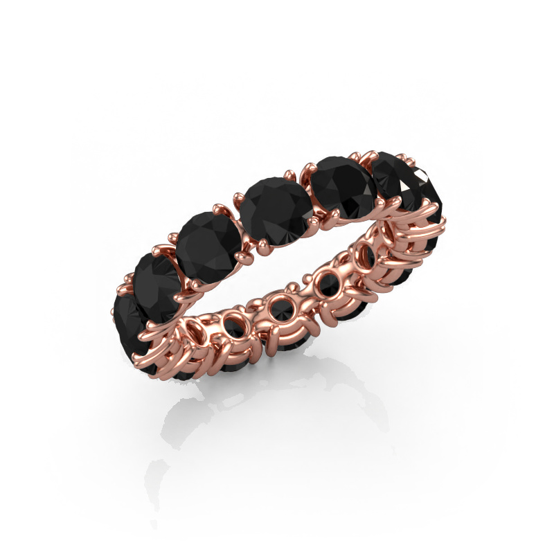 Bild von Ring Vivienne 4.7 585 Roségold Schwarz Diamant 6.72 crt