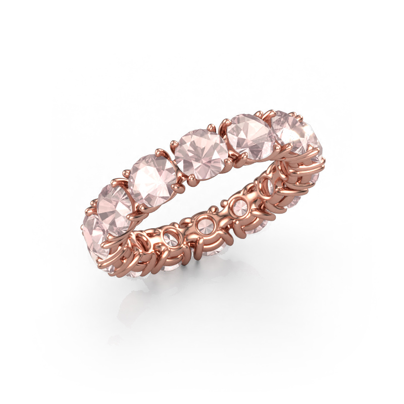 Image of Ring Vivienne 4.7 585 rose gold Morganite champagne 4.7 mm
