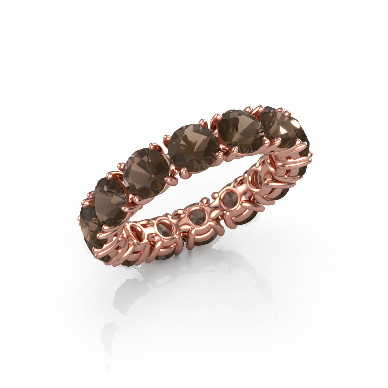 Afbeelding van Ring Vivienne 4.7 585 rosé goud Rookkwarts 4.7 mm