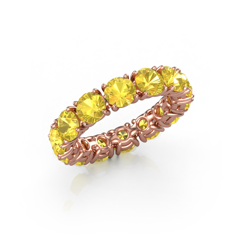 Image of Ring Vivienne 4.7 585 rose gold Yellow sapphire 4.7 mm