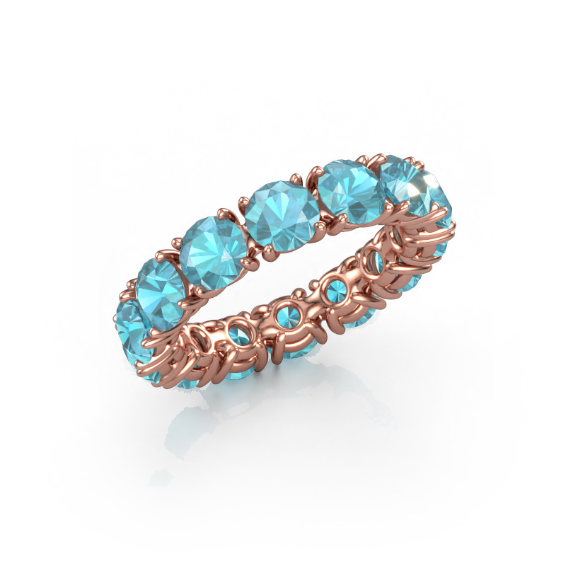 Bild von Ring Vivienne 4.7 585 Roségold Blau Topas 4.7 mm