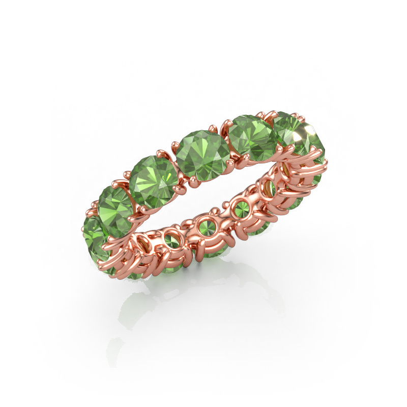 Immagine di Anello Vivienne 4.7 585 oro rosa Tormalina verde 4.7 mm