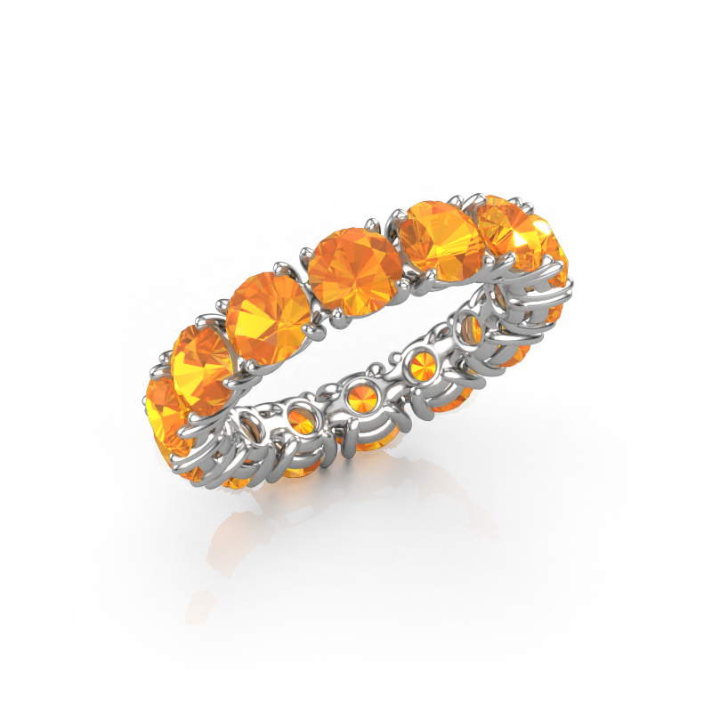 Bild von Ring Vivienne 4.7 585 Weißgold Citrin 4.7 mm