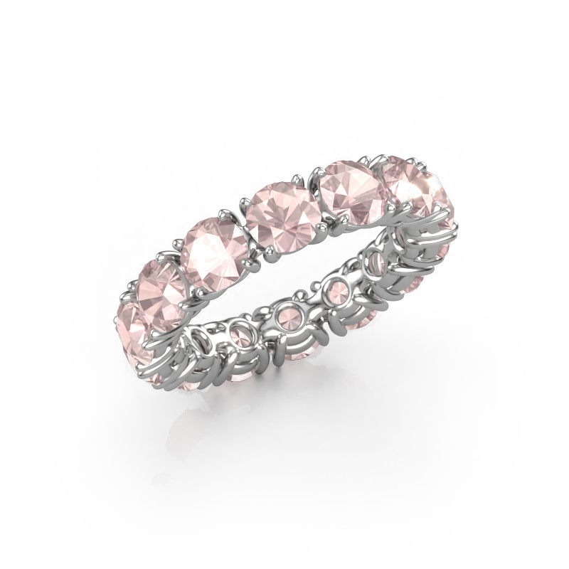 Image of Ring Vivienne 4.7 585 white gold Morganite champagne 4.7 mm